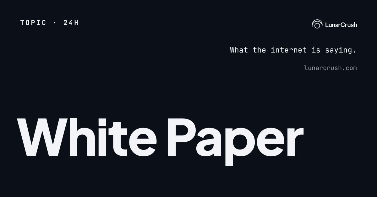 White Paper: Social Volume, Sentiment & Trending Posts | LunarCrush